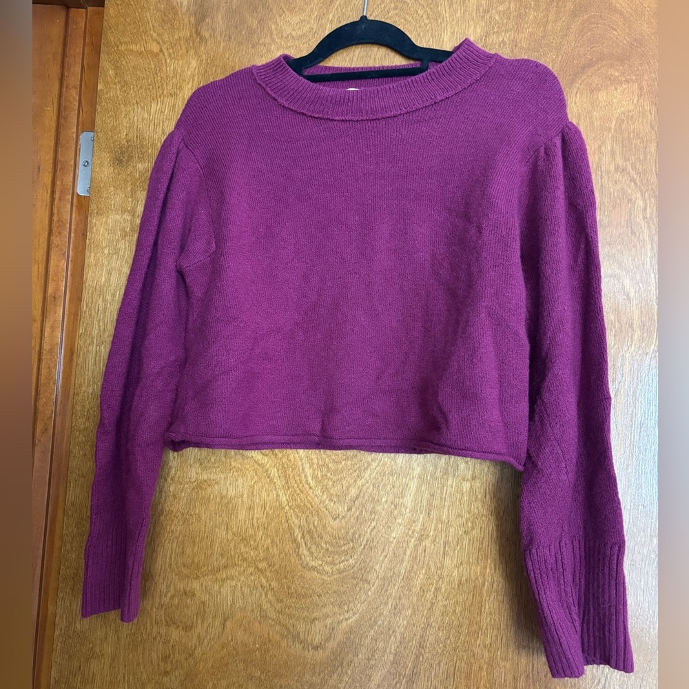 Purple Cropped Sweater